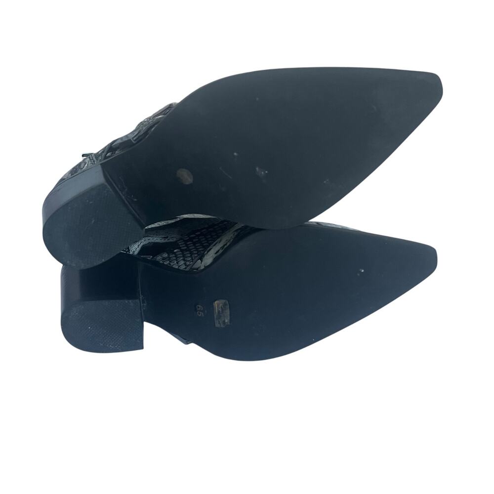 Jeffrey Campbell Caceres Buckle Snake Embossed Ankle Boots Size 6.5 - Picture 15 of 15